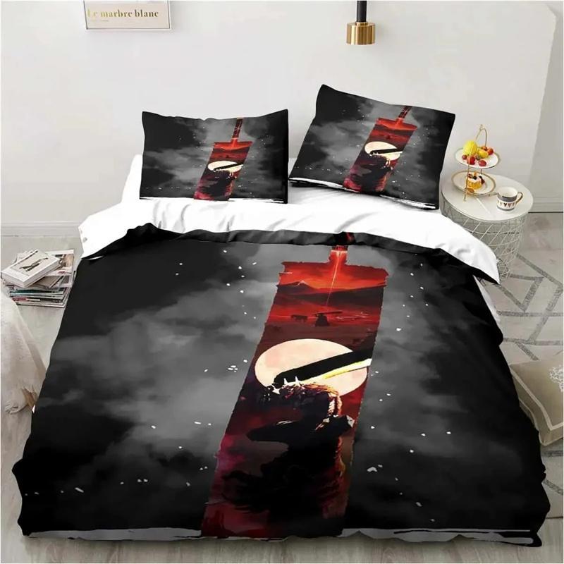 Fashion 3D Printed Anime Berserk King Twin Double Child Bedding Set Microfiber or Polyester Duvet Cover Set Home Textiles