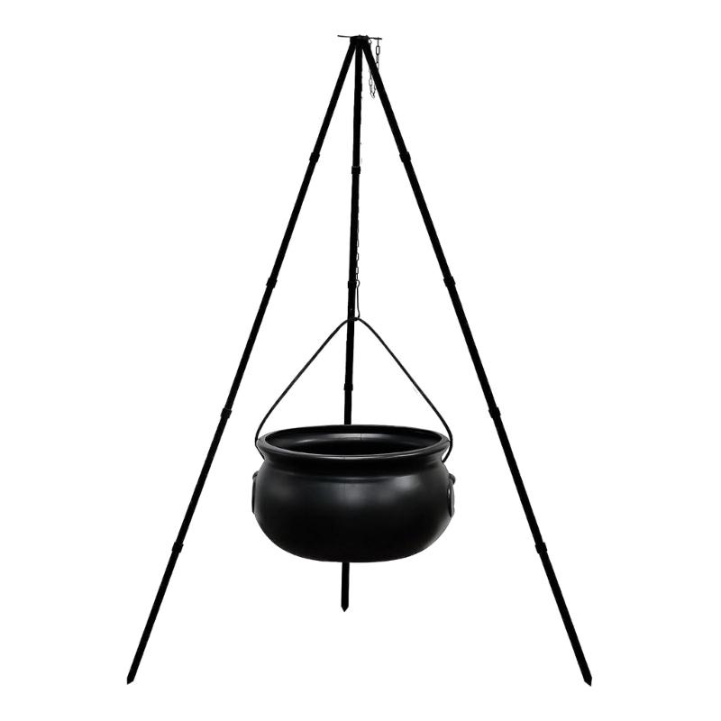 

Unique Halloween Decor Large Hexenkessel on Tripod Stand with Lighting for Candy, Witch Themed Parties, and Haunted 78cm
