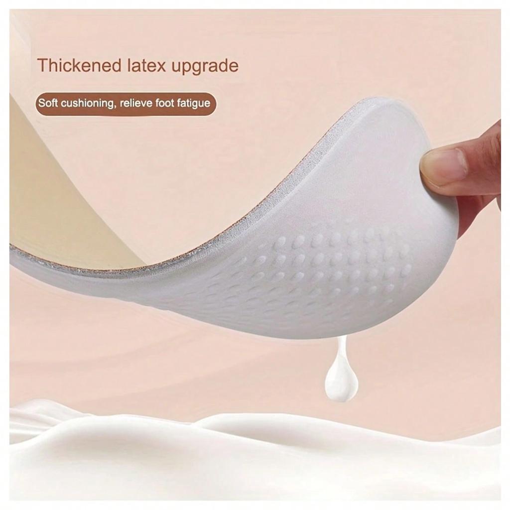 Leather & Latex Sports Insole, Cowhide Insole, Shock Absorption Cushioned Shoe Inserts for Women Men Sneakers Shoes, Casual Shoes