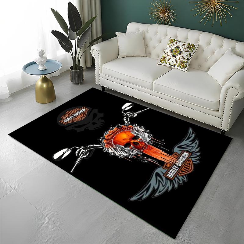 

Classic H-Harleys Racing Moto Carpet Rug for Playroom Bedroom Living Room Sofa Home Decor,kid Game Area Rug Non-slip Floor Mat 40x60cm