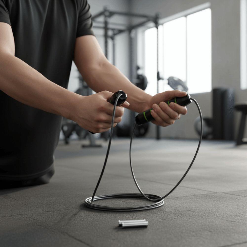 Adjustable Length Jump Rope Speed Racing Bearing System Steel Wire Rope Comfortable Foam Handles Adjustable Jump Rope