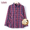 YUZHAOLIN Women's Pure Cotton Plaid Long Sleeve Shirt Jacket