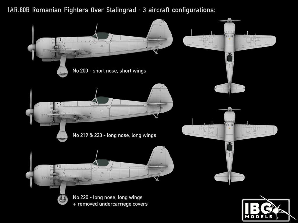 IBG Romanian Fighter Plane Over Stalingrad Plastic Model Kit PB72567 1/72 IAR.80B (Airplane)