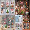 Christmas Snowflake Decal Pvc Wall Sticker With Santa Reindeer Snowman For Holiday Decor