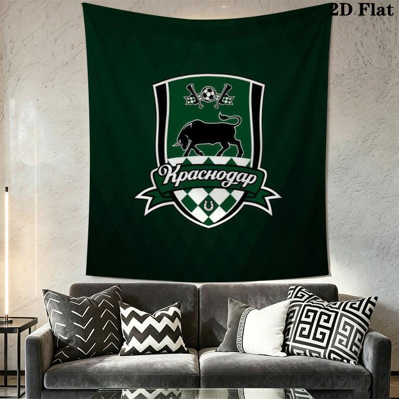 FC Krasnodar Glory Wall Hanging Printed Fabric Blanket Decorative Tapestries for Bedroom Living Room Home Decor
