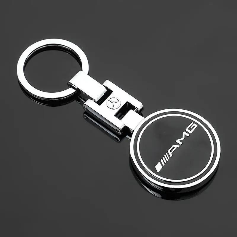 

GLC GLB Car Styling Emblem Metal Keychain Key Ring Accessories For Mercedes Benz AMG W203 W206 W220 W205 W211 W212 W201 W210 W1