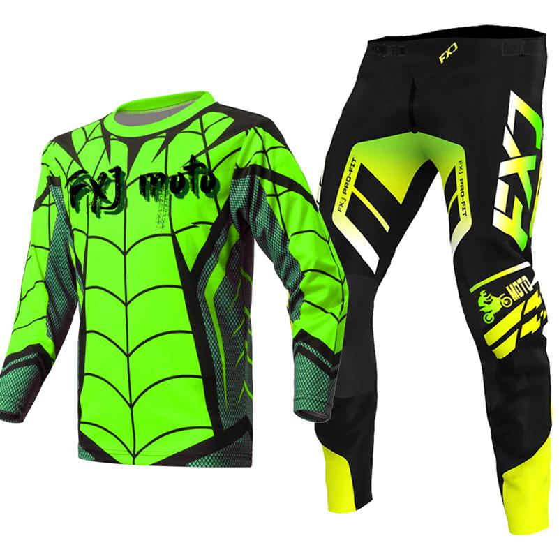 Motokroso pavarų komplektas vaikams 4 5 6 7 8 9 10 11 12 13 metų Jaunimas vaikas Motociklas berniukas Mergaitė Jersey Pant Kits lenktyninis kostiumas Visureigis Enduro MX MTB