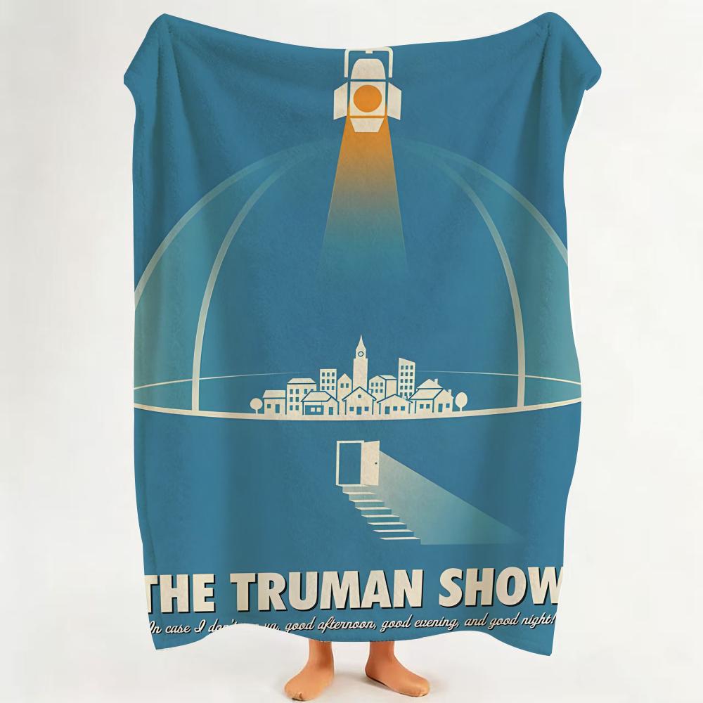 Movie T The T Truman S Show Throw Flannel Throw Blanket Suitable for Sofa Living Room Bedroom