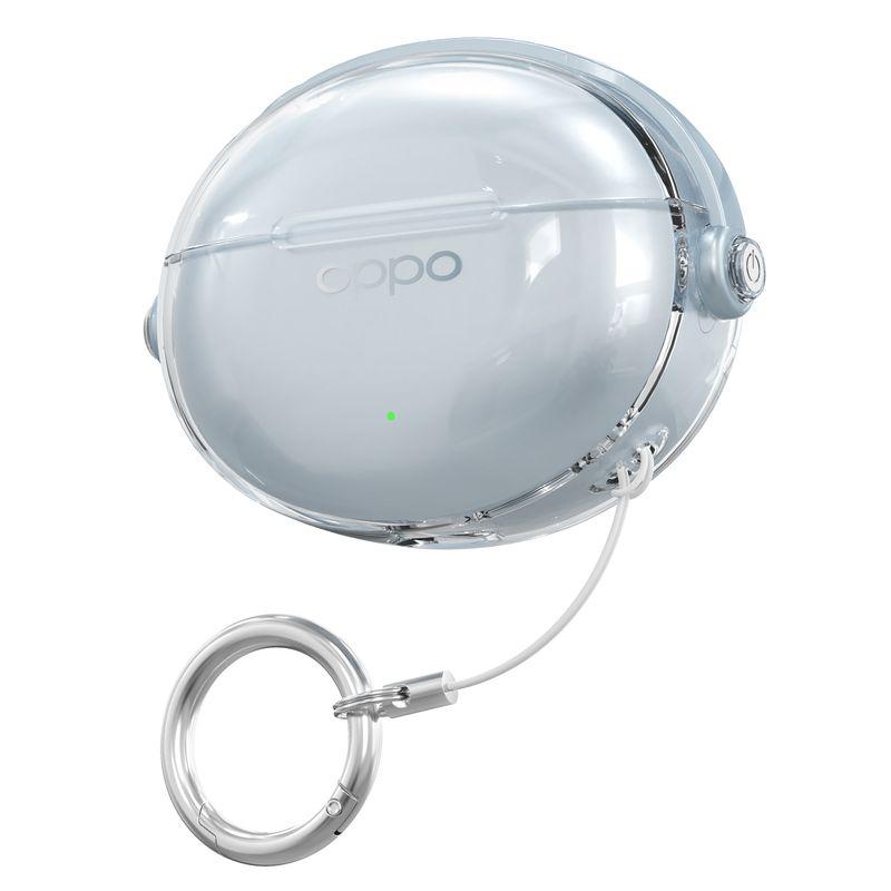 

Anti-Lost Earphone Case Air4 Transparent Soft Protective Case Free4 Ultra-Thin Encox3 Earphone Sleeves Shatter-resistant Encofree3 Earphone Sleeves OPPO Enco Free4 Transparent + Blue