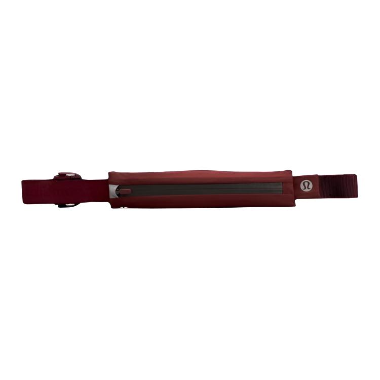Lululemon Fast And Free Color Block Fashionable Versatile Nylon Waist Bag Mini Unisex Bags Smoky-Red LU9BQJS-047809 S/M