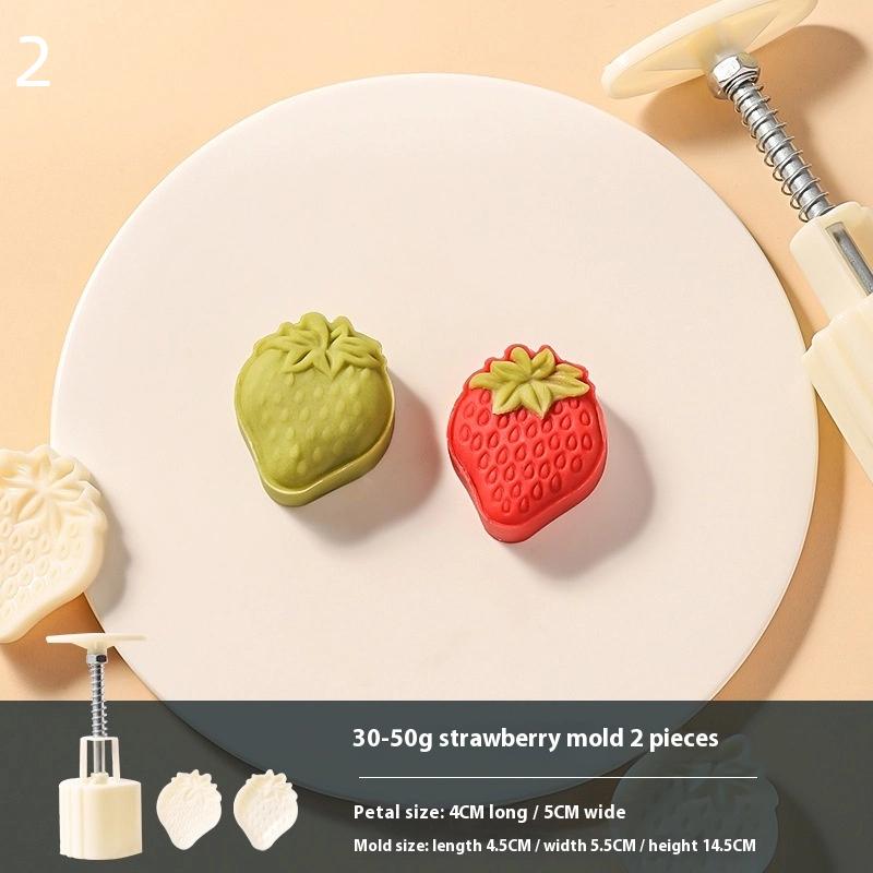 Fruit Shaped Mooncake Mold 50G Stamp Hand Press Chocolate Mould Pastry Cake Ice Cream Mould Mid-Autumn Baking
