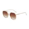 Vintage Oval Frame Glasses Metal Double Beam Aviator Sunglasses Men'S Senior Sense Driving Sunscreen Sunglasses