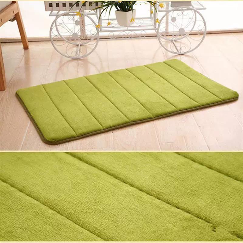 Thickened Coral Velvet Slow Rebound Memory Absorbent Floor Mat Bathroom Bedroom Non-Slip Foot Mat Kitchen Door Mat Carpet Home Use