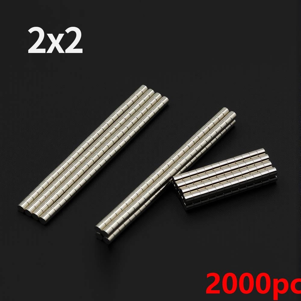 2X2MM Très Puissant N35 Aimants Permanents NdFeB Aimant Néodyme Rond Puissant Aimants de Réfrigérateur
