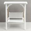 1:12 White Wood Swing Modle Toys Dollhouse Miniature Furniture Mini Wooden Swing Chair Garden Scene Doll House Decor Accessories