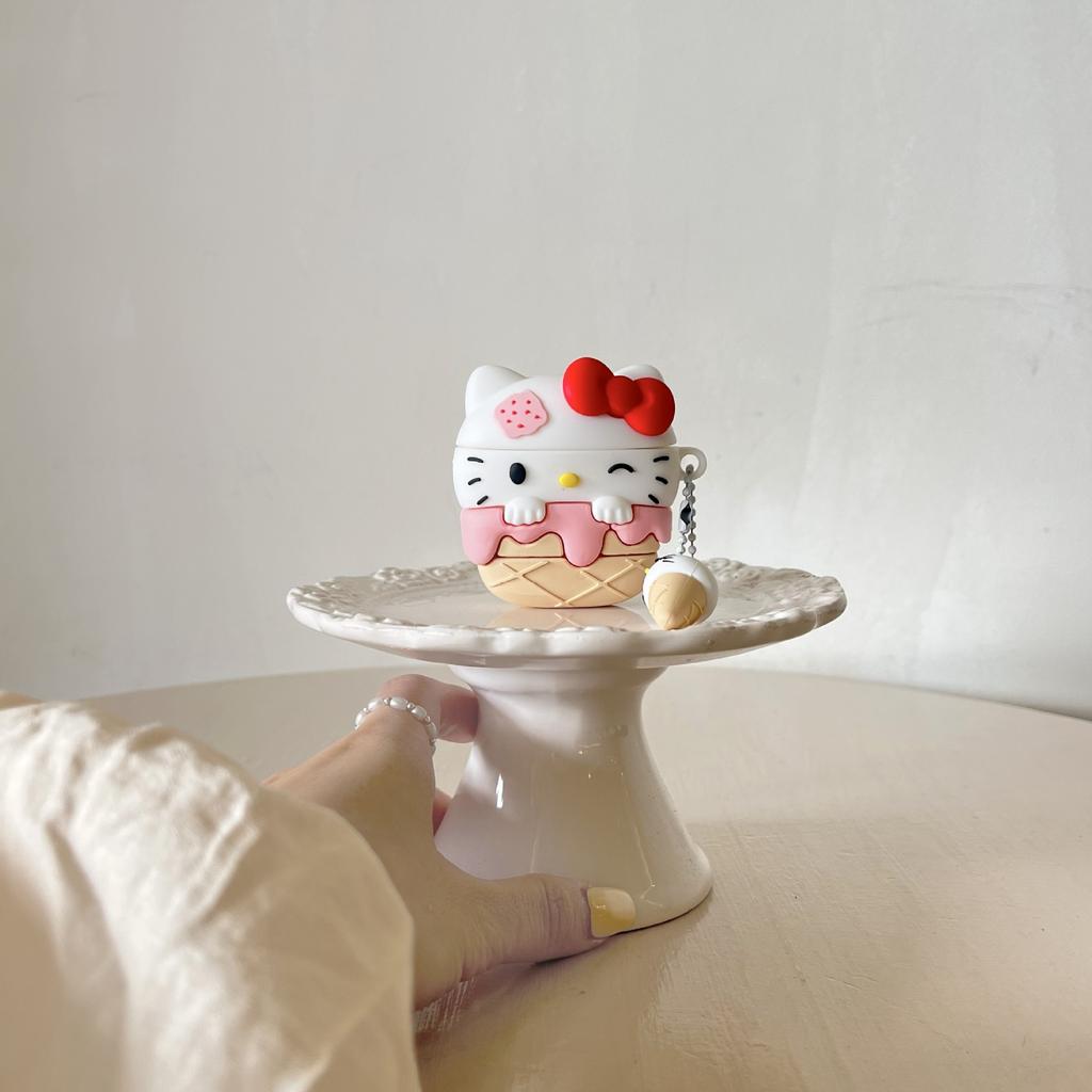 Cute cone KT cat AirPods Pro1 Apple Bluetooth headset cover 1/1 generation cartoon protective case for women
