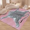 Leopard Print Light Luxury Rug for Living Room Deco Flannel Carpet Ins Style Large Area Floor Mat Bedroom Bedside Soft Floor Mat