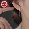 S925 Sterling Silver Long Dangle Earrings Pair Suitable for Daily Wear Valentine's Day Gift Women's Jewelry Low Allergy