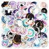 50 Non-repeat Dreamy Moon Theme Waterproof Decorative Stickers Various Creative Illustrations of Moon
