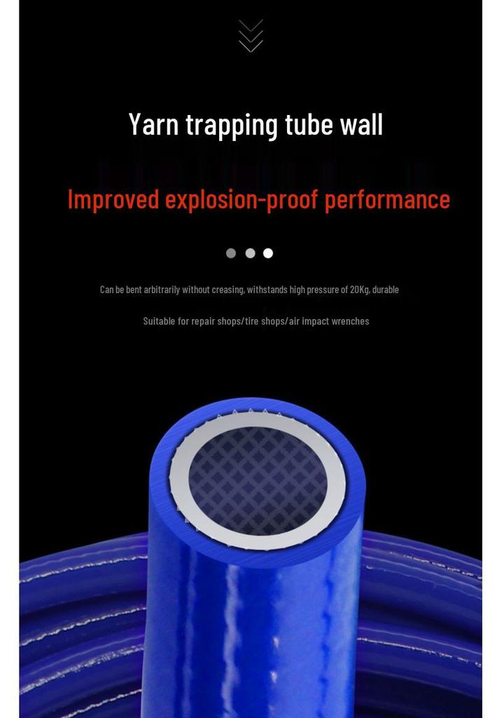 High-Pressure Explosion-Proof PU Air Hose: 8/10/12/16mm Sizes for Air Compressor, Duster, and Pump Applications.