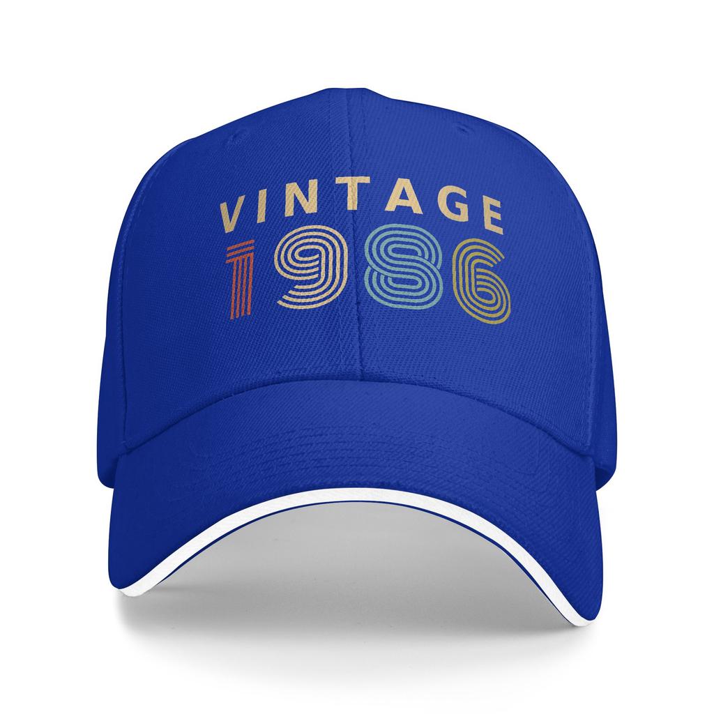 Vintage 1986 40th Birthday Sun Baseball Cap  Summer Y2k Cute Trucker Hat For Female Male Running Hippie Snapback Cap