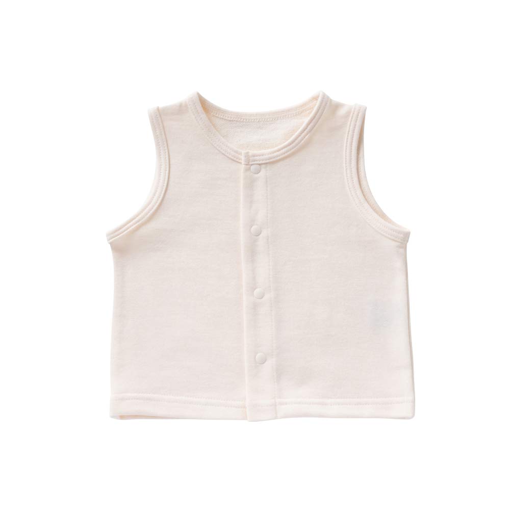 

Fleece Vest Simple Baby Kids Wearing Item Made in Japan OP-mini [Cold Protection/Air Conditioning] (60-70cm, Ivory)
