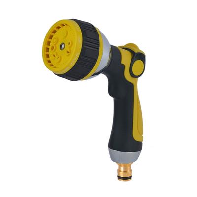 10 Mode Adjustable Water Hose Nozzle Washer Guns With Slip Resistant Rubber Handle Zinc Alloy Base For Vehicle Washing