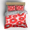 Red Floral Bedding Set Design  Kid'S And Adults' Bedroom Decor, Exquisite Three-Piece Bedding Set Gift