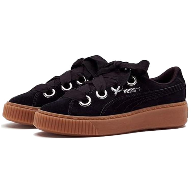 Puma Platform Kiss Suede 'Black' Women's 366461-01
