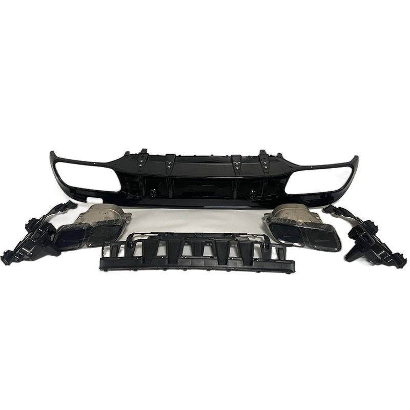 Mercedes W205 Sport Model C63 Style Rear Diffuser Tailpipe Upgrade for C180L, 200L, 260L AMG Exhaust.