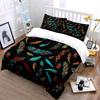 Colorful Feather Pattern Decor Bundle  Kid'S And Adults' Bedroom Decor, Exquisite Three-Piece Bedding Set Gift