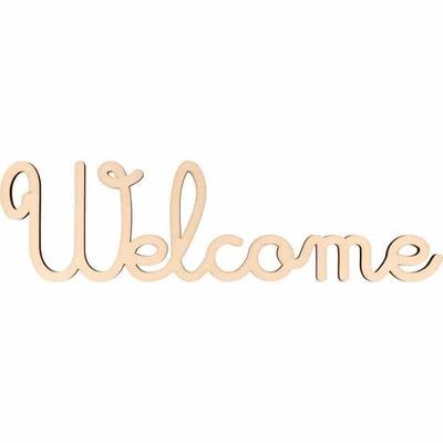 Wooden Word 31 X 8.5 Cm - Welcome