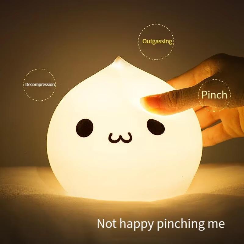 Capybara Silicone Night Light Cute Panda Rechargeable Adjustable Brightness Timing Rechargeable Sleep Nightlights For Kids Room