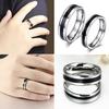 Men Women Black Band Ring Titanium Stainless Steel Fashion Jewelry Lover Gift