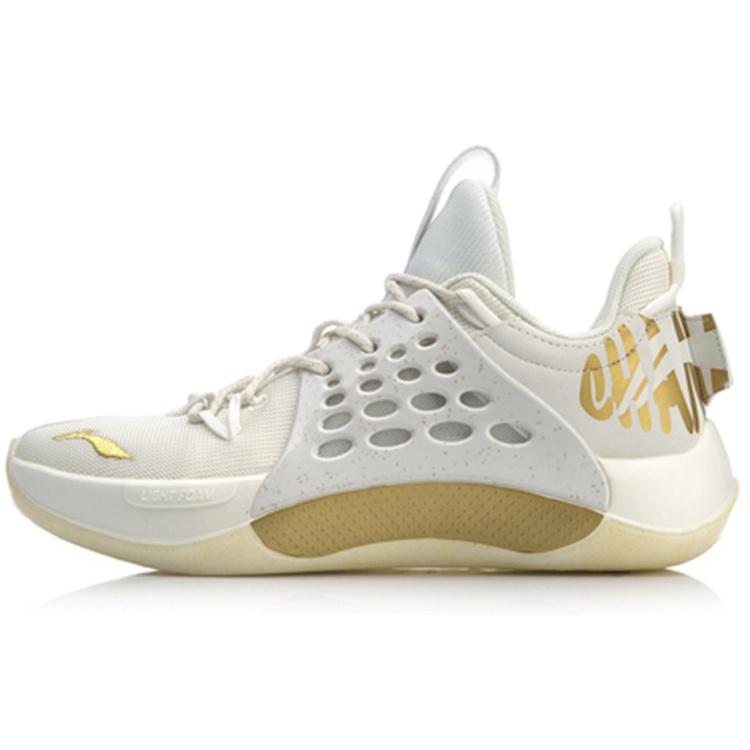 Li-Ning Sonic 7 Low x CBA  White Gold  Men s ABAP033-8 EU 44⅓