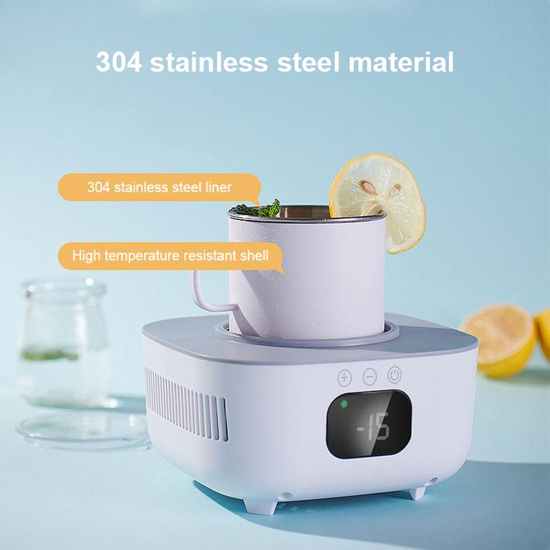 220V Fast Cooler Cup Electric Heater Cup Beer Bottle Pop Can Soda Drinks Cooling Mug Home Office Beverage Cooler Cooling Tools
