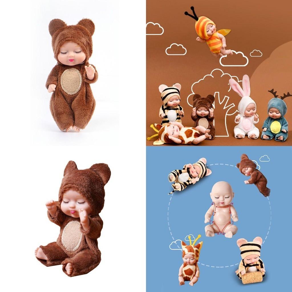 Crafted Lifelike Sleeping Newborn Baby Doll With Rotatable Limbs**