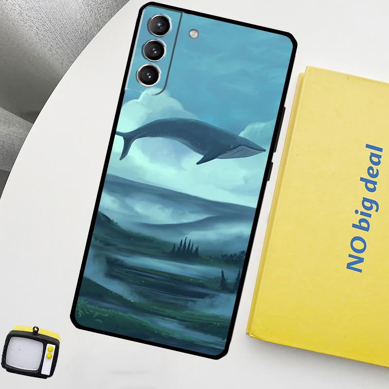 

Flying Whale Magical Phone Case For Samsung Galaxy S25 Ultra S20 S21 S22 S23 Plus S9 S10 S25 FE S24 Ultra Cover Galaxy S9