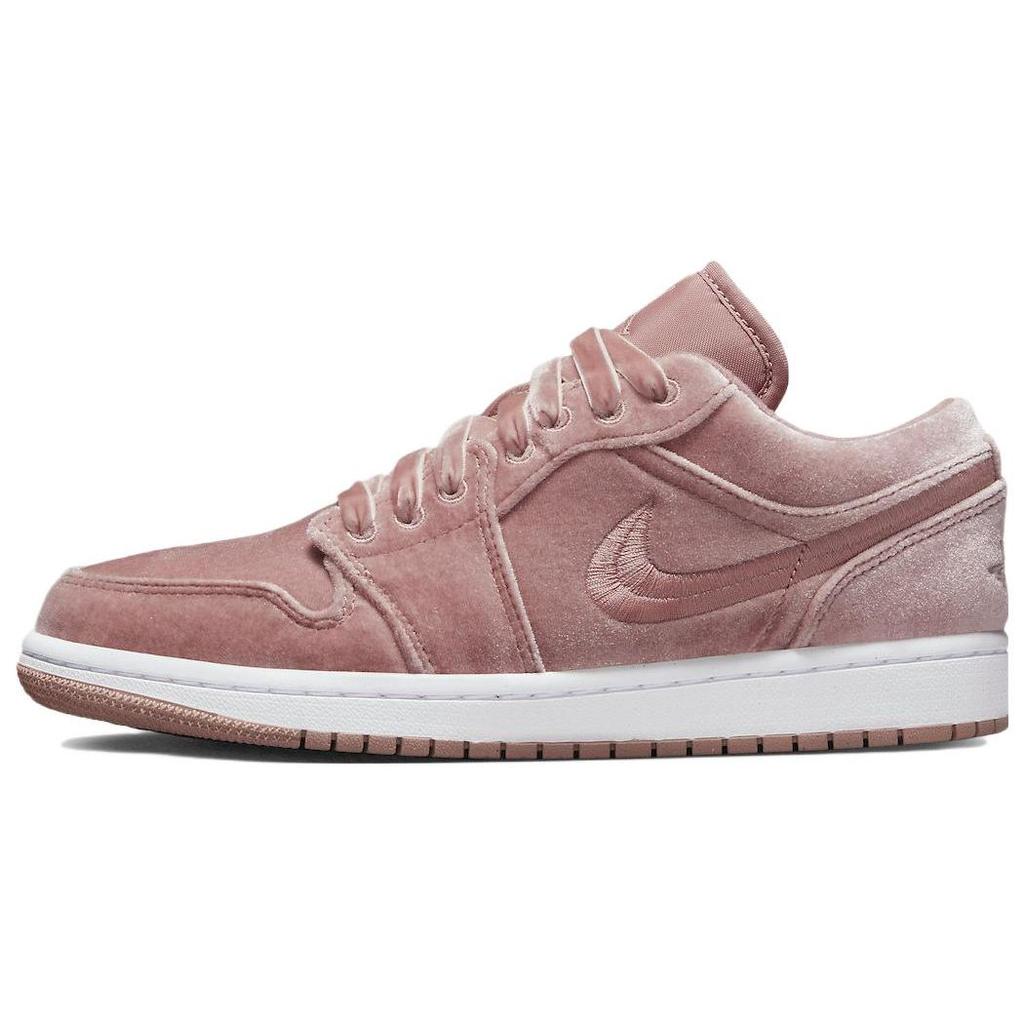 Air Jordan 1 Low SE Pink Velvet Women Sneakers Rust-Pink White DQ8396-600