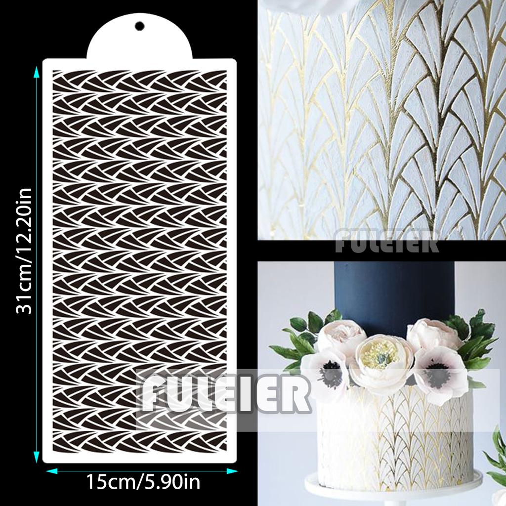 Cake Stencil Fondant Lace Spray Cake Mold Boder Stencils Template Baking Pastry Cake Decoration Tool Pattern Printing Stencil