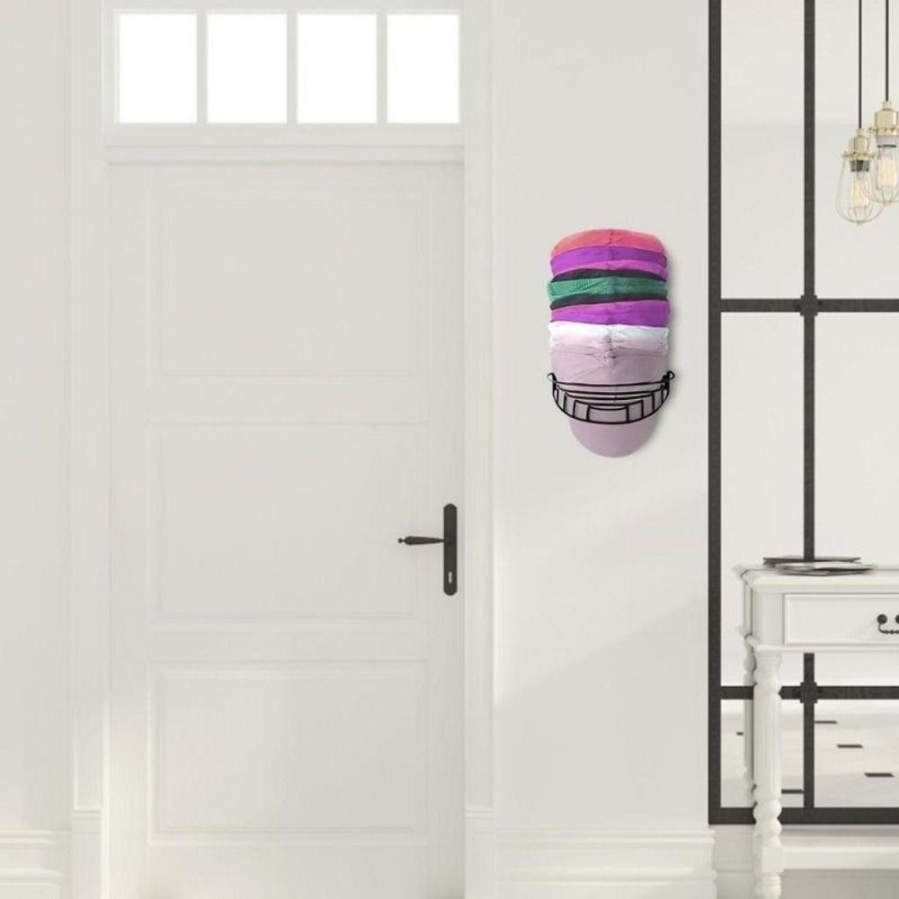 Strong Holder Baseball Cap Organizer Black Wall Hanging Cap Holder Hat Rack Closet Organization