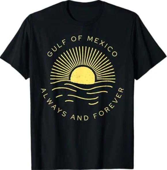 Gulf of Mexico Always & Forever Vintage Sunset Political T-Shirt XL