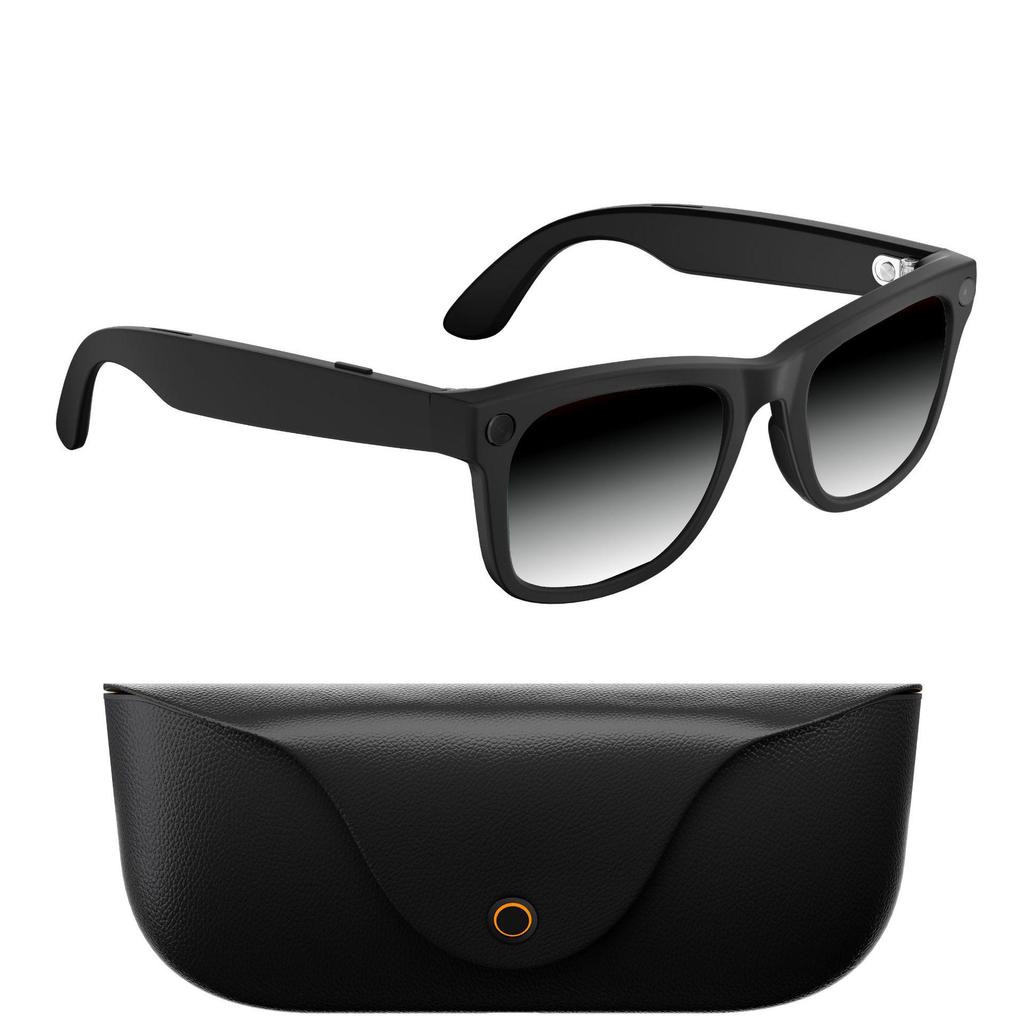 AI Smart Glasses: Photo & Object Recognition, Camera, Bluetooth Music, Calls, AI Q&A, Recording, Charging Case.