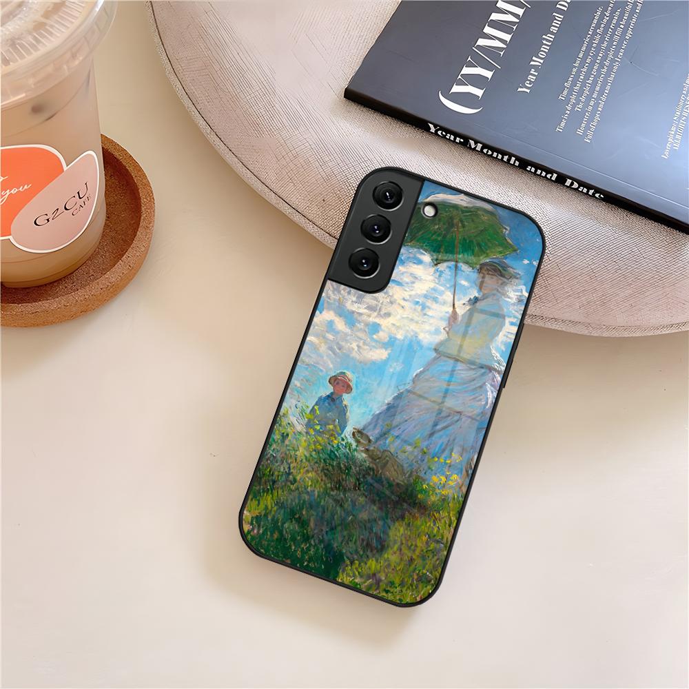 Custodia per Telefono Arte Impressionista Claude Monet Vetro Per Samsung Galaxy S26 S25 S21 S22 S24 S23 S20 Ultra Fe Plus A16 A24 A55 A53 Coq