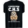 European Sizes Men'S Funny Sloth Saying T-Shirt -  - with Text & Sloth Graphic - Soft Stretch Fabric - Casual Streetwear for Parties