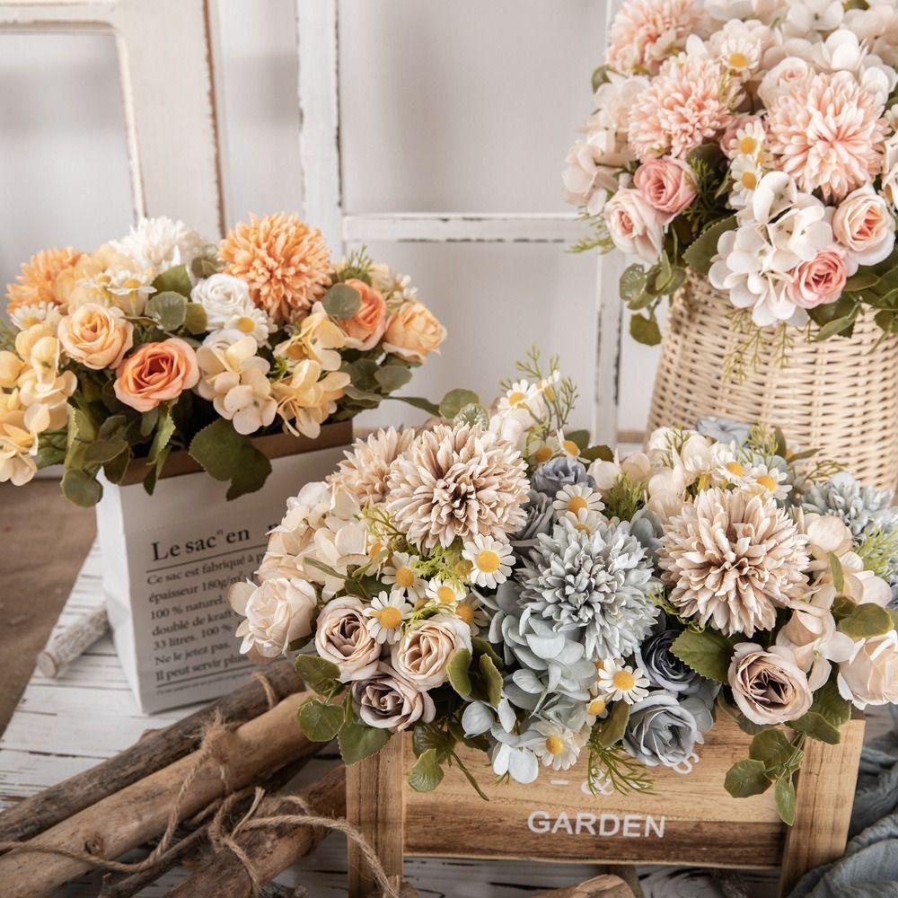 

Creative Photo Props Handmade Bouquets Party Layout Fake Chamomile Wedding Decor Artificial Flower