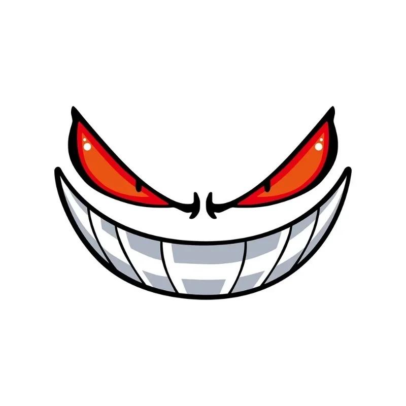 Demon Smiling Face Car Motorcycle Stickers and Decor for Auto Body Rear Windshield Cool Window Bumper Decals Waterproof Styling