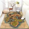 1PC Vintage Pirate Treasure Map Print Carpet for Bedroom Living Room Bedside Sofa Floor Mat Modern Home Decor Area Rug
