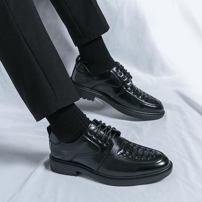 Mode Herren Hochzeitsschuhe Schnürschuhe schwarz Leder Business Herren Business Kleidung Lässig Jugend Britischer Stil Frühling Herbst Neuheiten Schuhe