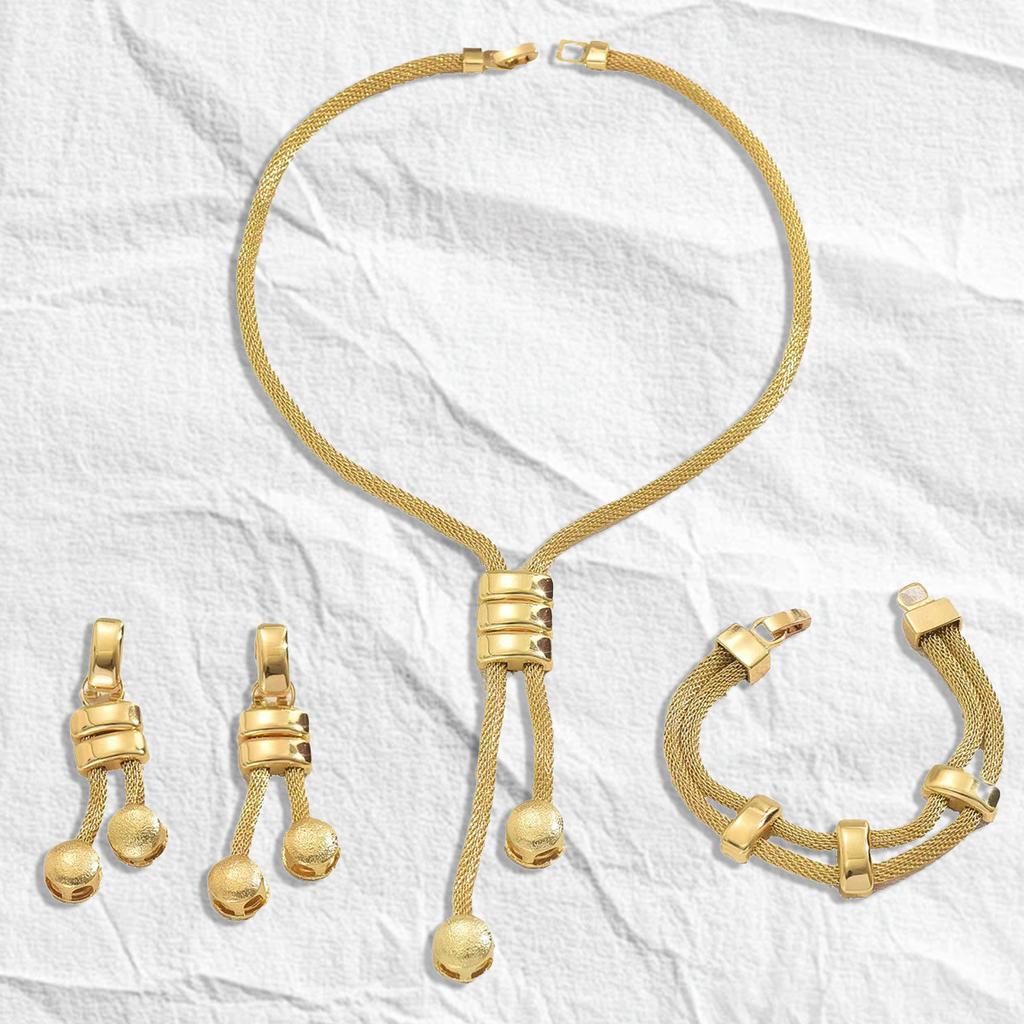 Tassel necklace, women's fashion temperament, light luxury, niche design, collarbone chain, earrings, bracelets